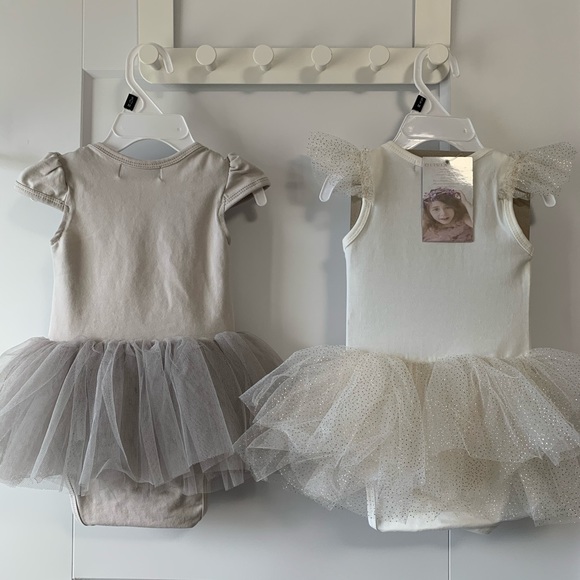 Two OLIVIA ROSE baby girl's bodysuit tutu dresses - Picture 4 of 6